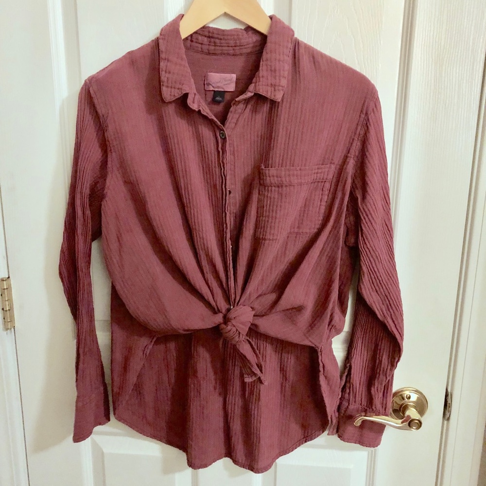 Dusty Rose Textured Shirt - L